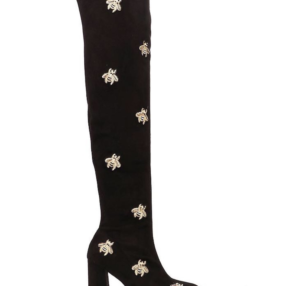 Black Suede Over the Knee Boots